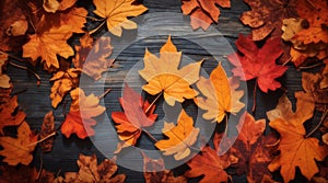 Abstract autumn background. Beautiful leaves texture background