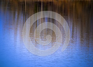 Abstract autumn background water mirroring
