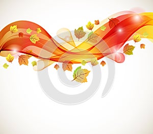 Abstract autumn background with wave