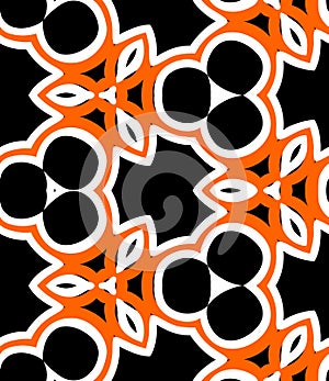 Abstract Autumn themed Orange and Black Pattern