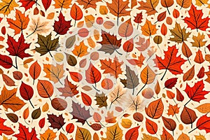 Abstract Autumnal Leaves Background