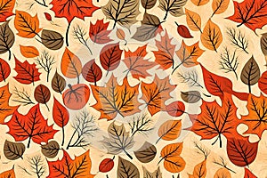 Abstract Autumnal Leaves Background