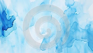 abstract azure light baby blue aqua watercolor paint flow texture pattern wallpaper background