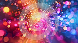 Abstract backdrop with captivating bokeh effects mesmerizes viewers, AI Generated photo