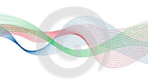 Abstract backdrop with colorful wave gradient lines