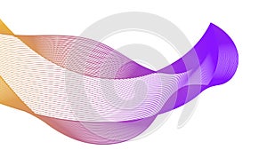 Abstract backdrop with colorful wave gradient lines