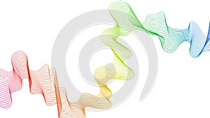 Abstract backdrop with wave gradient lines