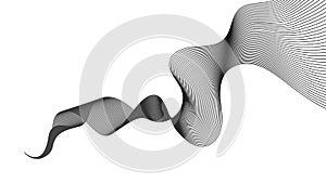 Abstract backdrop with monochrome wave gradient lines