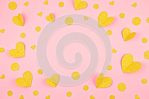 Abstract backdrop with paper cut shapes. Love, Saint Valentine, mothers day, birthday greeting cards, invitation concept