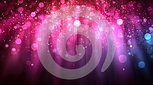 Abstract backdrop of vibrant pink and purple bokeh lights
