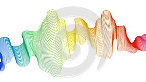 Abstract backdrop with wave gradient lines