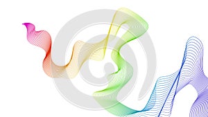 Abstract backdrop with wave gradient lines