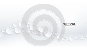 Abstract circle shape in paper style with a drop shadow on the background. Abstract background. Vector illustration.