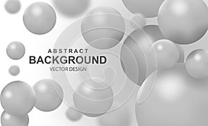 Abstract background with 3d grey balls