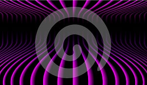 Abstract background with 3D purple black striped pattern, interesting radial symmetrical pattern minimal dark background, emboss