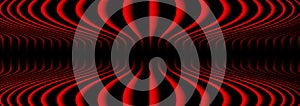 Abstract background with 3D red black striped pattern, interesting radial symmetrical pattern minimal dark background, emboss