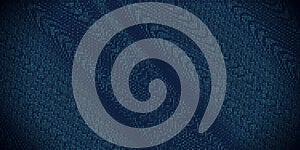 Abstract background algorithm binary programming code on virtual dark blue. Concept digital data technology. Vector illustration