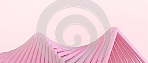 Abstract Background. Architecture Modern and Success Dynamic Geometric shapes with Origami Paper Concept on Red