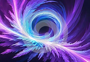 Abstract background with azure and violet energy in a fantastic style, wave of ethereal radiance,