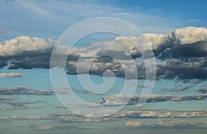 Abstract background of beautiful white clouds with blue sky