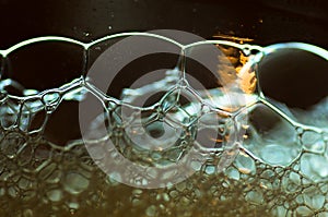 Abstract background of beer bubbles