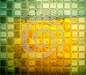 Abstract background beer glass bubbles