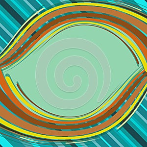 Abstract background with the bent lines in green colour