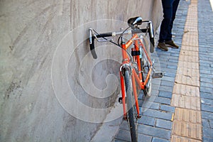 Abstract background with a bicycle on nature.