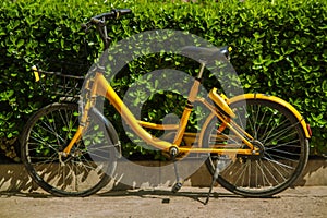 Abstract background with a bicycle on nature.