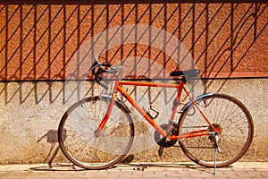 Abstract background with a bicycle on nature.