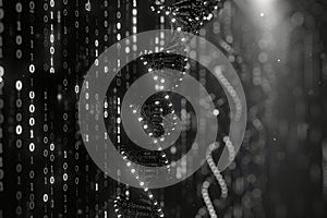 Abstract background binary code of DNA shape.