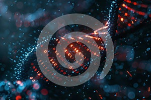 Abstract background binary code of DNA shape.