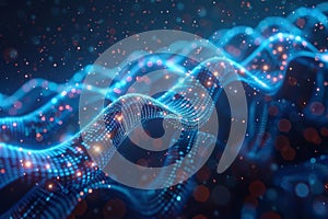 Abstract background binary code of DNA shape.