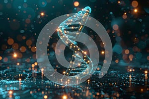 Abstract background binary code of DNA shape.