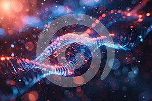 Abstract background binary code of DNA shape.
