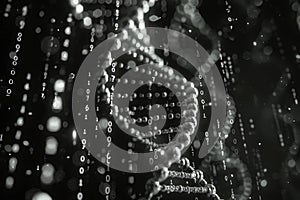 Abstract background binary code of DNA shape.