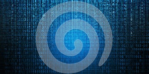 Abstract background with binary code. Hackers, darknet, virtual reality and science fiction concept.