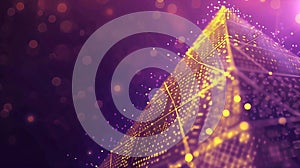 Abstract background of binary code and particles