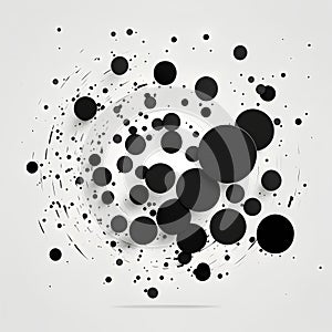 Abstract background with black circles. Vector illustration. Eps 10. Black and white.