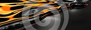 Abstract background in black and orange with a ripple effect