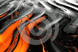 Abstract background in black and orange with a ripple effect