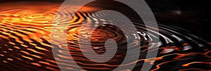 Abstract background in black and orange with a ripple effect