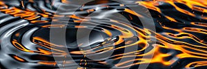 Abstract background in black and orange with a ripple effect