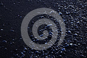 Abstract background of the Black-Sand beach of Reynisfjara, Iceland