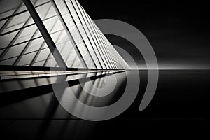 Abstract background on black and white illustration Generative Ai