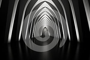 Abstract background on black and white illustration Generative Ai