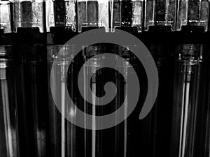 abstract background of black and white lined gas lighters