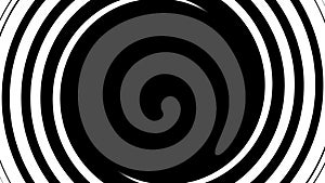 Abstract background with black and white spiral, hypnotic spiral