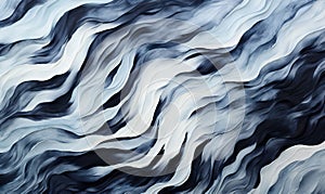 Abstract background, black and white twisty stripes.