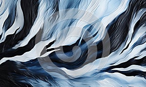 Abstract background, black and white twisty stripes.